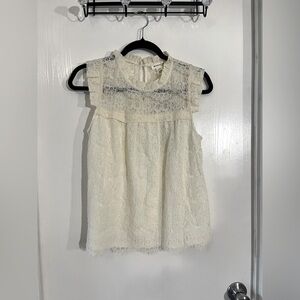 Monteau Ivory Lace Top